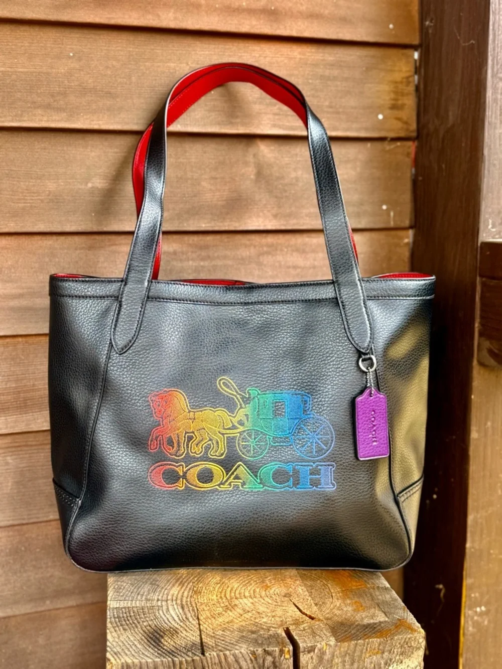 Coach Ombré Embossed Horse and Carriage Tote Bag
